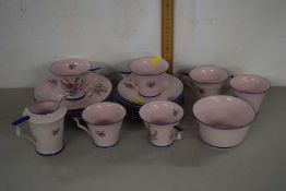 Quantity of early 20th Century floral decorated tea wares together with a Shelley preserve pot and a