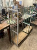 Metal workshop storage rack on casters