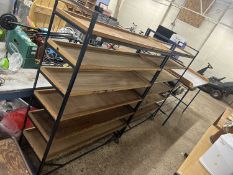 Pair of workshop storage racks on casters