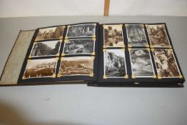 A postcard album with topographical cards, UK and Switzerland, many RP, approx 400 cards