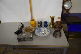 Group of pottery wares including a Bretby jug, a small Ewenny vase, a Denby ware bowl etc