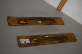 Two vintage door handles
