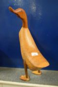 Wooden model of a duck