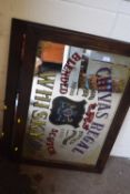 A Chivas Regal Whisky mirror and a Grants Gin mirror (2)