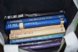 Bag of assorted books on music to include Vera Lynn etc