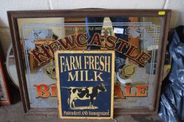 Quantity of pub mirrors and signs