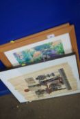 A pair of Paul Simmons reproduction prints and two other pictures (4)
