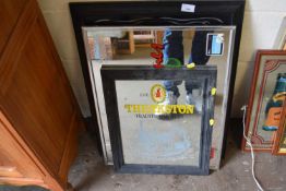 Three assorted pub mirrors