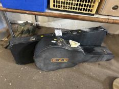 A guitar by Bell - Tone, cased and an additional empty case