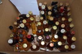 Box of approx 60 whisky miniatures