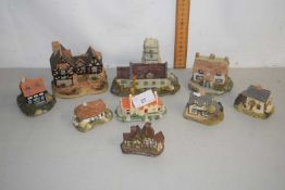 Collection of various model cottages and buildings