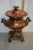 A large copper samovar