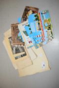 Mixed Lot: Postcards and various ephemera