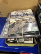 Box of various cassette tapes, railway interest and further books The Romance of Scotland's Railways