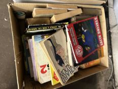 Box of assorted books