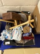 Box of various kitchen wares and household sundries