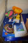 Boxed child's tool set from the My Workbench series together with various other moulds and toys