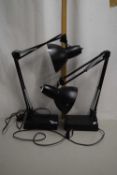 Two anglepoise desk lamps
