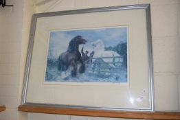 Print called The Tease, signed by the artist