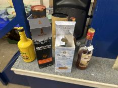 Group lot of various bottles of Whisky, all bottles showing reduced depleted levels