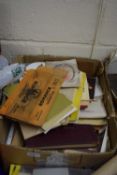 Box various ephemera and pamphlets largely relating to tobacco