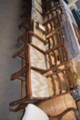 Set of four ladderback chairs