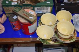 Group of three vintage tins to include Cow & Gate together with a quantity of Myott table wares
