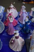 Group of Coalport figurines