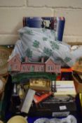 Quantity of Hornby model railway rolling stock, accessories, track etc (appears mainly modern)