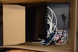 Flatscreen TV with Sky box and DVD player