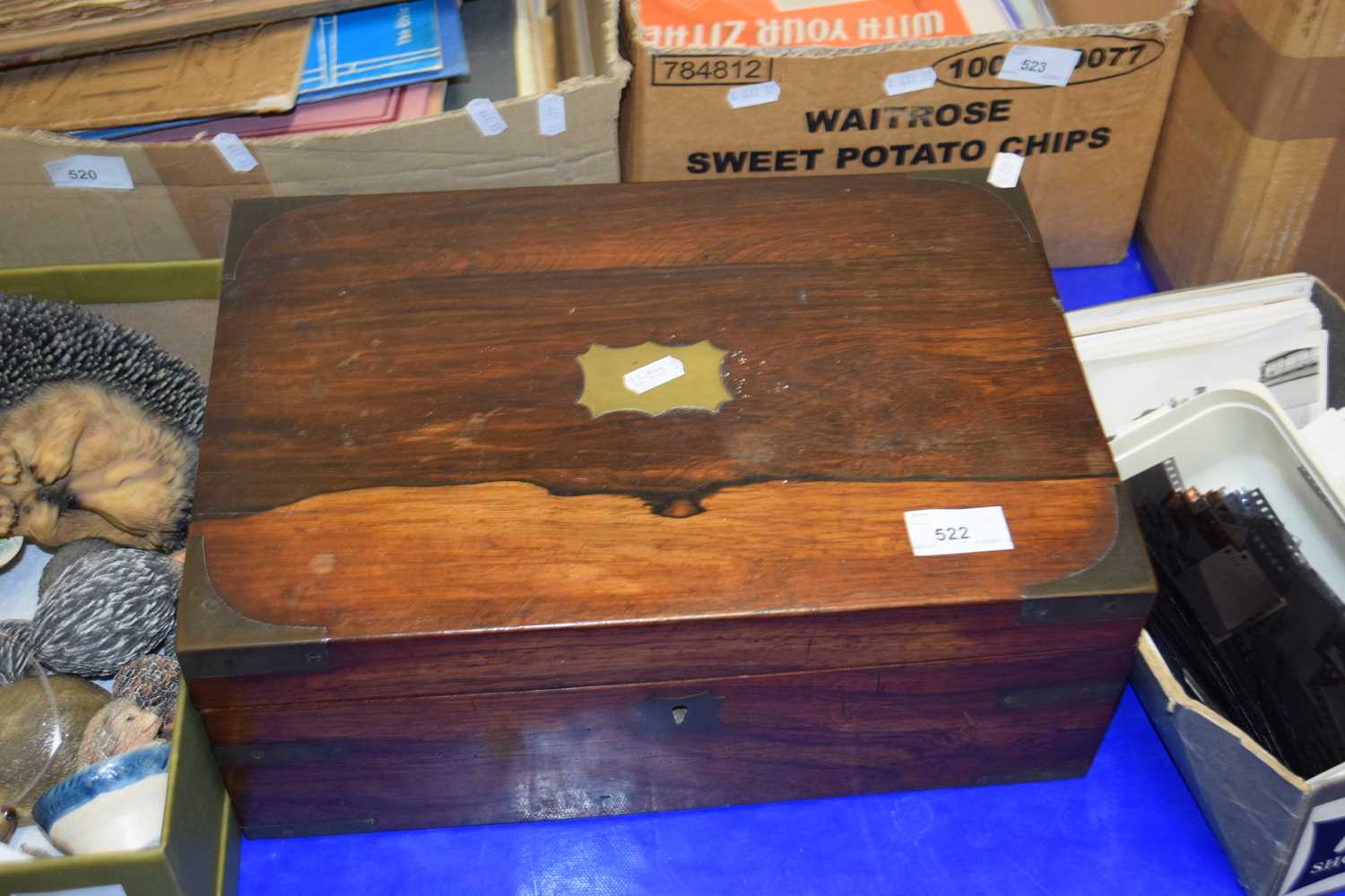 19th century rosewood writing box (for restoration)