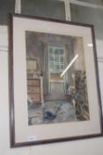 Garrard, Interior scene with open window, f/g
