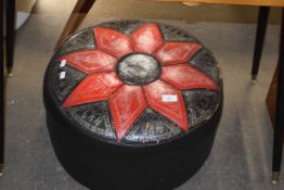 Retro leather foot stool