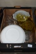 Various glass bowls and other items