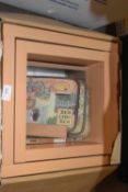 Box of wooden frames and Home Sweet Home plaques