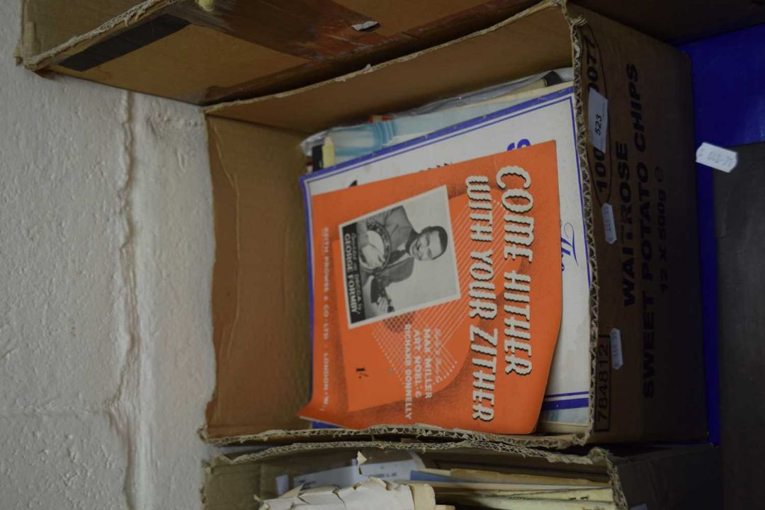Box of vintage sheet music