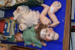 Two porcelain headed dolls (for restoration)