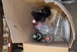 Box of various wines, spirits etc