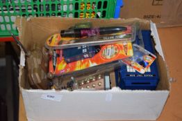 Box of Dr Who collectibles