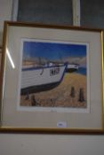Garrard, coloured print 'Beached'