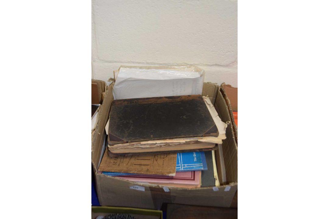 Box of various books, pamphlets and magazines relating to the tobacco industry