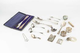 A George III silver caddy spoon, with reeded handle, by Samuel Godbehere, Edward Wigan & James