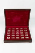 A set of twenty-five silver 'Elizabeth Our Queen' ingots, by John Pinches Ltd, London 1978, approx