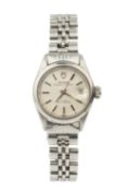 A lady's stainless steel Tudor Princess Oysterdate wristwatch, the circular dial with baton