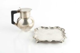 An Edwardian silver small salver, of shaped square form by C.S. Harris & Co Ltd, London 1905,