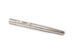 A Yard-o-Led silver Grand Viceroy fountain pen, with textured and banded decoration, and 18ct nib