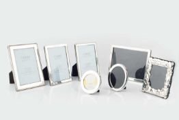 A silver rectangular photograph frame, with ropetwist border, 18.5 x 13.5cm, another similar