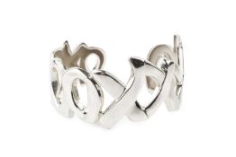 A 'Love and Kisses' bangle designed by Paloma Picasso for Tiffany & Co., signed and stamped '925',