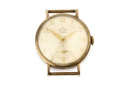 A gentleman's 9ct gold wristwatch by Smiths, the circular dial with gilt Arabic numerals and