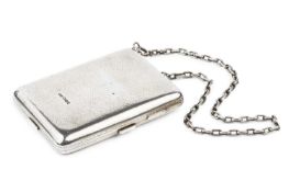 An early 20th century Continental silver rectangular compact and aide memoire, of heavy gauge,